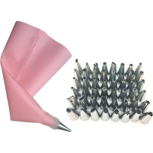 50pcs Piping Bag Nozzles Set Cake Pastry Piping Nozzle Reusable Pastry Bags For Cake Decorating Tools Cream Baking Accessories