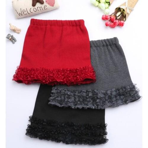 2018 New Childrens Clothing Girls Fashion Casual Knit Skirt Bottoming Lace Princess Tutu Skirts Cute Baby Kid Package hip skirt