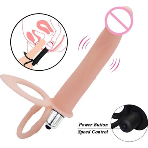 New Multi-speed Vibrator Strong Vibes Realistic Soft B-ut-t Plug Jump Egg Sex Ring Massager Adult Products for Couple