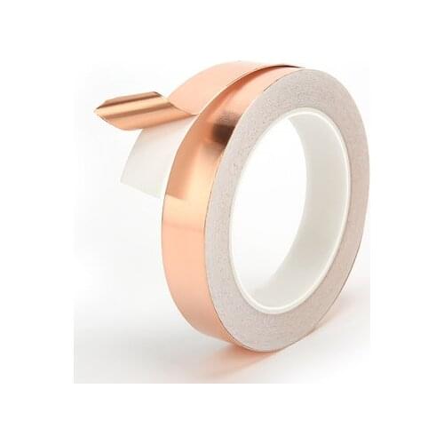 1PCS 20M 3mm 5mm 6mm Single Side Conductive Copper Foil Tape Strip Adhesive EMI Shielding Heat Resist Tape width