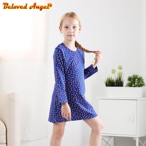 2020 Autumn Winter Long Sleeve Dresses For Girls Child Toddler Baby Girls Tops Tees Dresses Children Kids Fall Clothing 3-8T