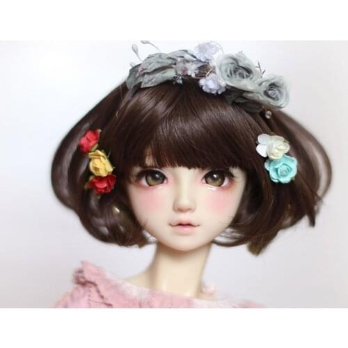 BJD Doll Wig suitable for 1-3 1-4 bear small pear flower short hair doll accessories