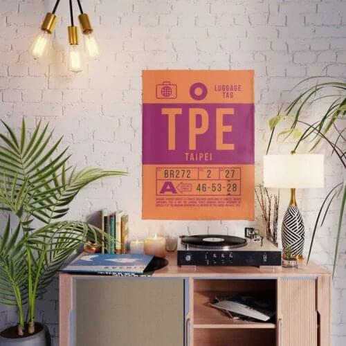 Canvas Print Pictures Retro Airline Luggage Tag Taiper Wall Art Paintings Home Decoration Module Poster For Living Room Frama