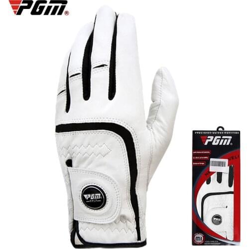 PGM 1PC Golf Gloves Mens Left Right Hand Sport Genuine Lambskin Sheepskin Anti-slip Breathable Golf Gloves Male