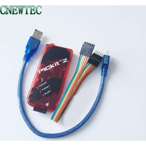 PICKIT2 PIC Kit2 Simulator PICKit 2 Programmer Emluator Red Color w/USB cable Dupond Wire