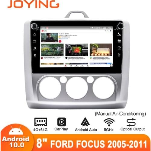 Joying 8inch Android10 Car Radio for Ford Focus 2005-2011 Carplay GPS DSP SPDIF Optical Output 5GWIFI IPS1280*720 Split-screen