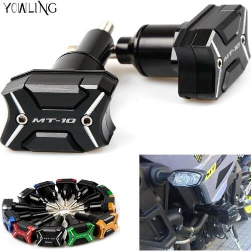 With"MT-10"logo Motorcycle Frame Crash Pads Engine Case Sliders Protector For Yamaha MT-10 MT10 MT 10 2016