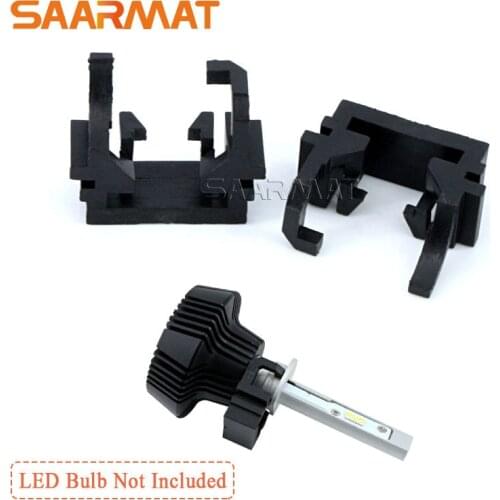 2Pcs H1 LED Headlight Bulb Lamp Conversion Adapter Holder Base High Beam For Ford Focus For Mondeo For KIA Carnivl