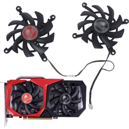 VGA Fan Graphics Card Cooling Fan for Colorful GTX 1660 Tomahawk RTX2060 GPU Cooler 2Pcs 85mm 4Wire 4Pin 12V