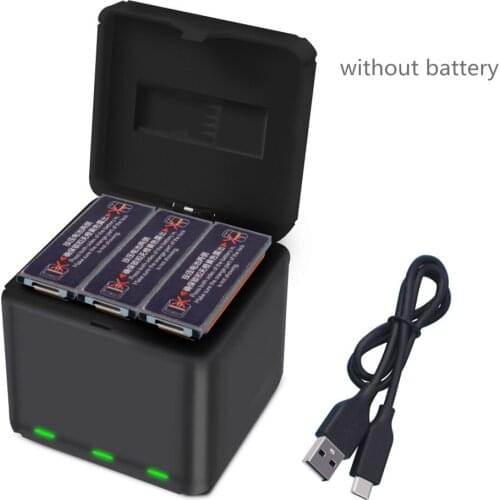 Battery Housekeeper Charging Box QC 3.0 Battery Quick Charger with Type-C USB C Cable for Osmo Action Sports Camera