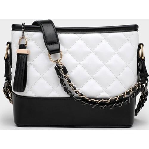 Luxury Brand Fashion PU Leather Look Handbag Women Chain Embroidery Shoulder Bag For Ladies Daily Shopping Messenger Bag Female