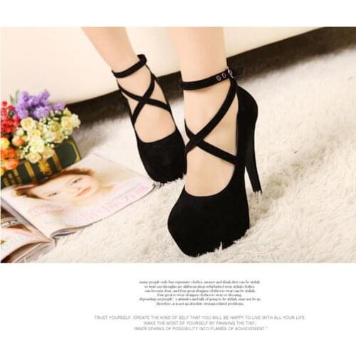 2020 Hot Fashion New high-heeled shoes woman pumps wedding party shoes platform fashion women shoes high heels 11cm suede black