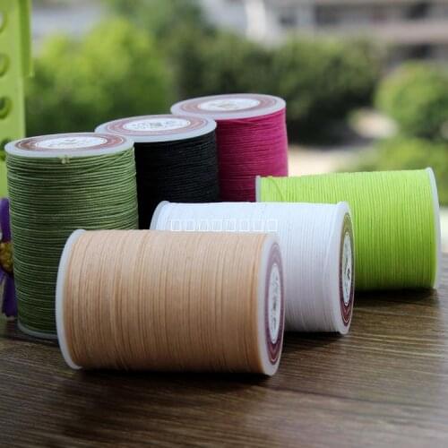 0.6mm Strong Tenacity 95m/roll Dacron Wax Line Round Leather Craft for Shoe Sewing DIY Jewelry Findings for Bracelet Necklace