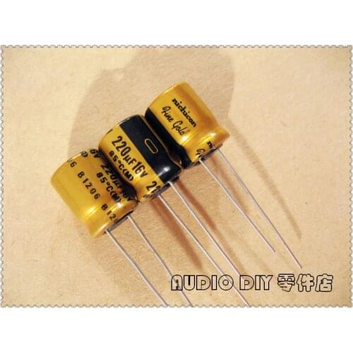 10PCS/50PCS Nichicon (fine gold) FG Series 220uF 16V 16V 220UF Audio Electrolytic Capacitor