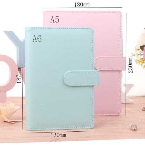 2021 New A6A5 Cute Ring Diary Leather Cover Case Handbook Cover Office Personal Binder Weekly Planner/agenda Organizer