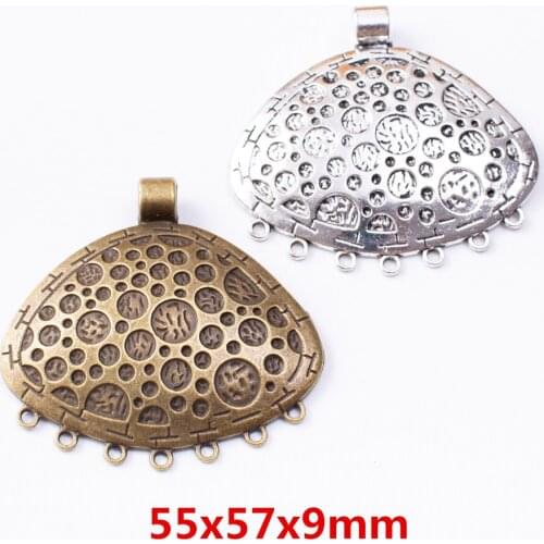 3 pieces of retro metal zinc alloy Multi-hanging connector pendant for DIY handmade jewelry necklace making 7086