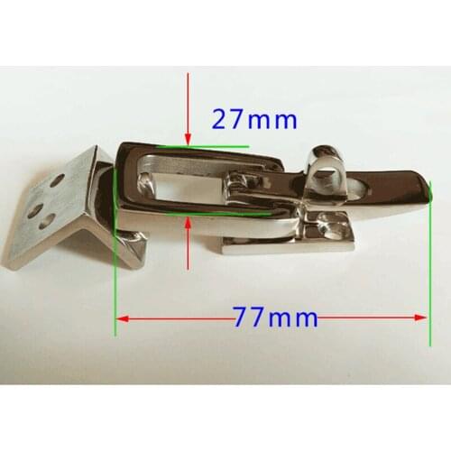 316 Stainless Steel 3.0 inch Long Swivel Eye Hasp Door Latch Curtain Lock