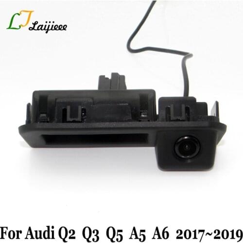 Car Rear View Camera For Audi Q2 Q3 Q5 A5 A6 2017 2018 2019 / Auto Trunk Handle Parking RearView Camera Reverse Camera