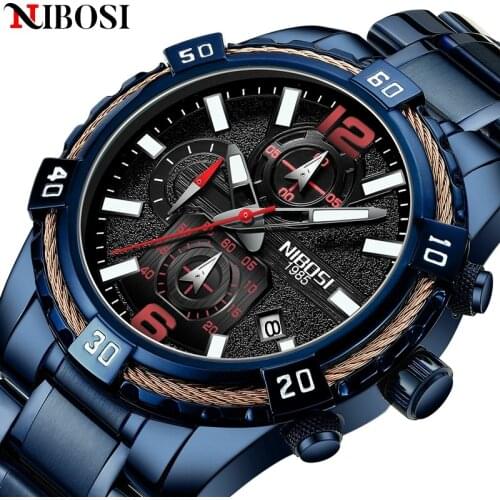 NIBOSI 2021 Watch Men Fashion Sport Quartz Clock Mens Watches Top Brand Luxury Steel Business Waterproof Watch Relogio Masculino