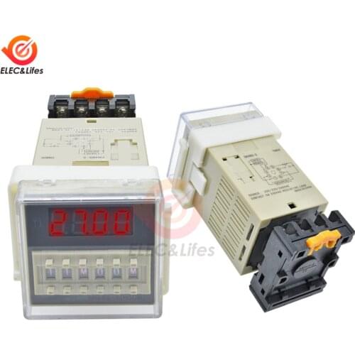 DH48S-S Programmable Double Time Delay Relay Socket Base Voltage DC 12V 24V AC 110V AC220V