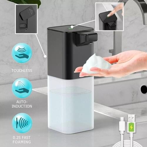 Automatic Soap Dispenser USB Touchless Hand Sanitizer Machine Disinfection Touchless Liquid Foaming Soap Dispenser Wall-Mounted