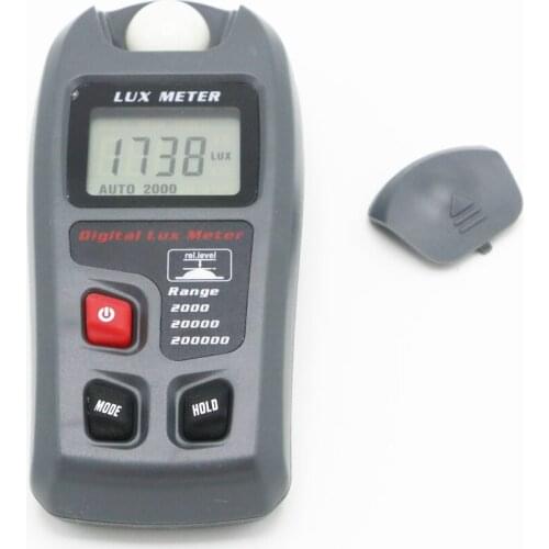 Hot Sale Portable Digital Lux Meter 0.1~200000 YHT-02 4 Ranges Auto Range Lux LCD Display Photometer Lux/Fc Hold Function Tester