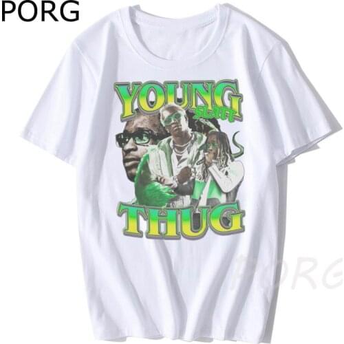 Young Thug Bootleg Rapper T-shirt Men Cool Streetwear Tshirt Male Harajuku Ullzang Graphic Oversized Tshirt 90s Unisex Tops Tees