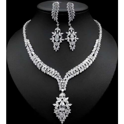 HIBRIDE Wedding Jewelry Set for Women Elegant Luxury Ladies Jewellery With High Quality Party Accessories N-750
