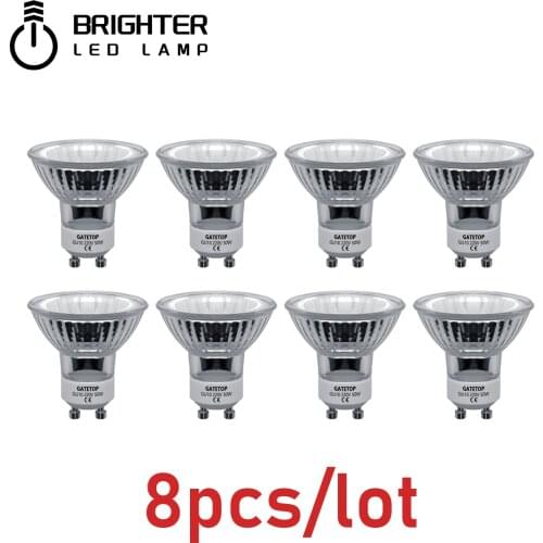 Hot Size Halogen Lamp 50W 8pcs/Lot GU10 220-240V Crystal Chandelier Home Decoration GU5.3