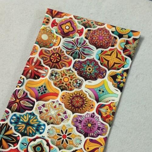 Graceful African Style Abastract Fan Patterns Printed Cotton Fabric 50x105cm Fabric Patchwork Cloth Bag Party Home Decor