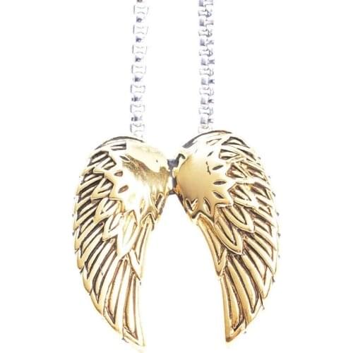 Angel wings casting titanium steel Europe feather wings stainless steel pendant