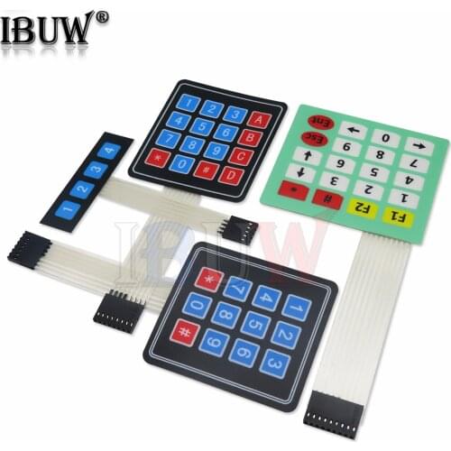 4 12 16 20 Key Button Membrane Switch 1x4 4x3 4x4 4x5 Keys Matrix Array Keyboard Keypad Control Panel DIY Kit For Arduino