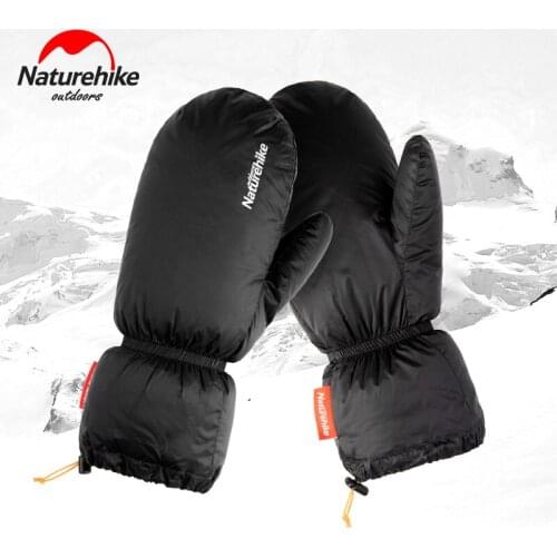 Naturehike Ski Down Gloves Unisex 50g Ultralight Snow Gloves Winter Warm Goose Down Waterproof Gloves Skiing Warm Supplies