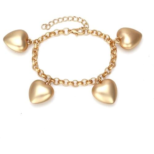 New Retro Heart Bracelet womens exaggerated metal chain trendsetter decorative Bracelet