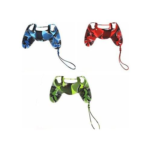New Style Cover Case For Sony PS4 Gamepad Camouflage Silicone Rubber Soft Case Skin Grip Cover Case 3 colors