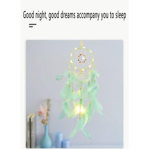 New Product Hot Sale Girl Heart Feather Dream Catcher Ornaments Wind Chimes Forest Dream Catcher Gift Bedroom Car Ornaments