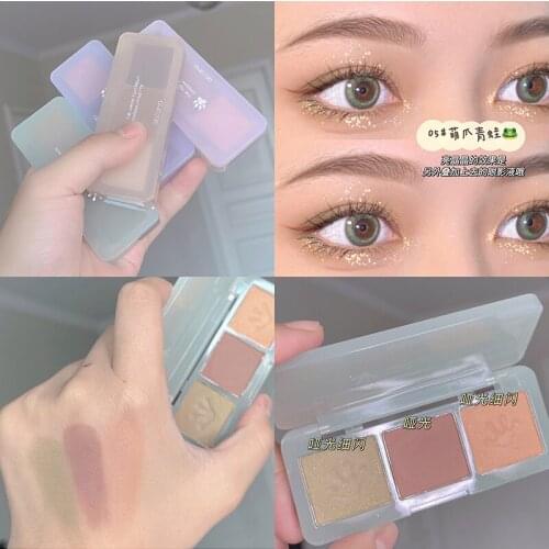 3 Color Shimmer Matte Glitter Maquillage EyeShadow Palette Pigmented Metallic Diamond Eyeshadow Pallete Cosmetic Makeup Palette