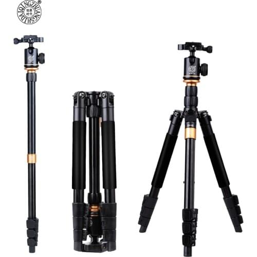 Moveski Q570B Portable Tripod Lightly SLR Camera Tripod Ball Head Single Micro Mini Portable Photographic Camera Bracket