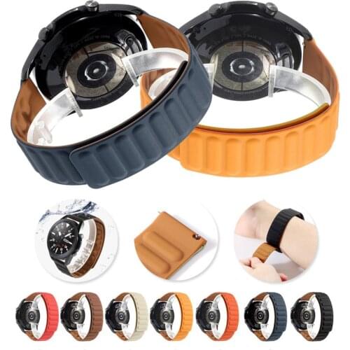 20mm 22mm Silicone loop strap watchband For huawei watch gt 2 42mm Magnetic loop For samsung galaxy active2 Bracelet Replacement