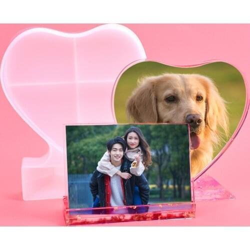 DIY Crystal Epoxy Resin Mold Heart Shaped Frame Silicon Resin Mold Heart Photograph Frame Epoxy Mold Craft Making