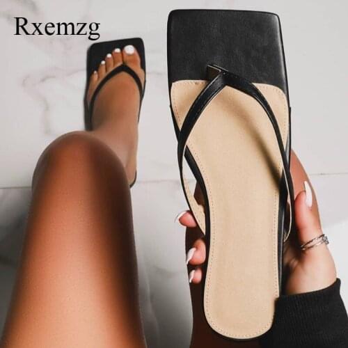 Rxemzg summer slipper snake square toe shoes woman flip flops sandals women outdoor super high heels sexy slides ladies slippers