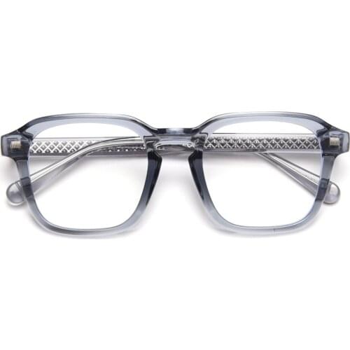 Veshion Tr90 Transparent Glasses Woman Korean Style Grey Black Fashioin Square Glasses Frame for Men Clear Lens Acetate