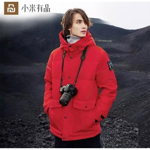 Youpin Graphene Down Jackets Mens Intelligent Temperature Control Heating Cotton Clothing 4 Gear Temperature Control Down Coat