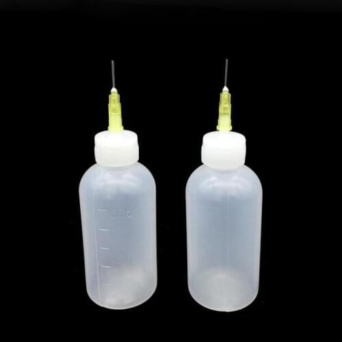 2 Pcs 50cc Transparent Squeezing Mud Bottle Point Line Decorative DIY Craft Making Tools Accessories Plastic Pottery Tools