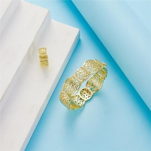 2020 Dec wedding gold jewelry set fashion jewelry set copper high quality jewelry set