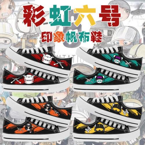 2021 New Arrival Steam Ubisoft Game Rainbow Six Cosplay Student Canvas Casual Sport Shoes Fashion