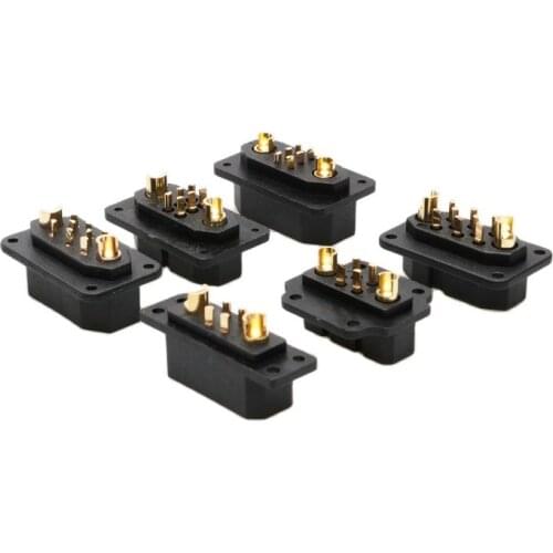 3pairs 4/6/8/9 Pins VTOL Servo Connector Steering Gear Extension Male Female Plug Connection Part for RC Turbojet Aircraft Model