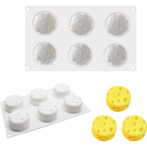 3D Round Shape Cheese Mousse Mould Brownie Cake Silicone Mold Cake Decorating Tool DIY Soap Aromatherapy Mold Baking Accessories