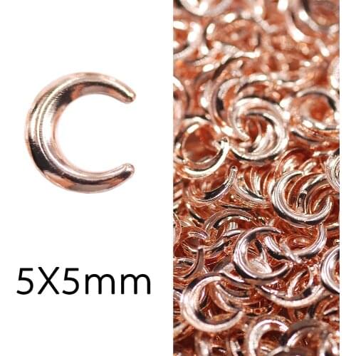 1000Pcs Hollow The Shape Of Star Moon and Heart Rivet Rose Gold Charms Manicure Tips Sequins For Nail Art Decorations