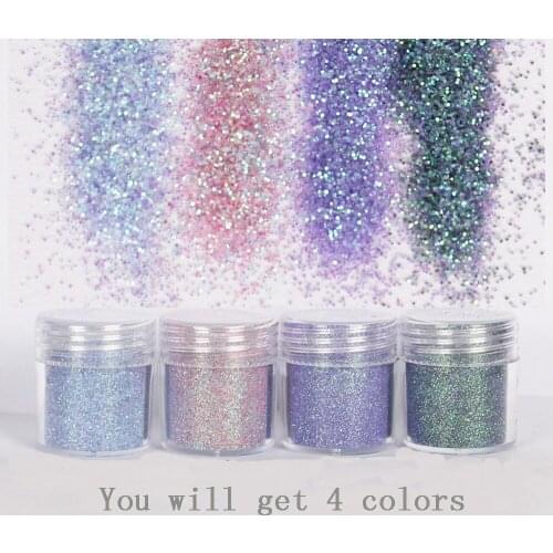 4Pot/Set Flake Chunky Glitter Powder Colorful Nail Eyeshadow Tattoo Body Face make-up Mixed Paillette Face Body Hair Nail Art